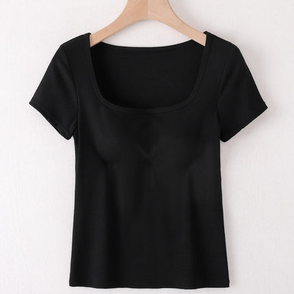 Square Neck Short Sleeve T-Shirt
