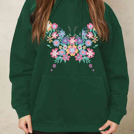 Simply Love Simply Love Full Size Floral Butterfly Graphic Hoodie