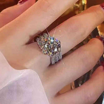 Adored 3 Carat Moissanite Three-Layer Ring