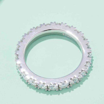 2.3 Carat Moissanite 925 Sterling Silver Eternity Ring