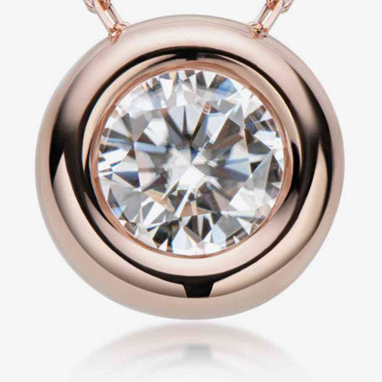 Adored 1 Carat Moissanite Pendant 925 Sterling Silver Necklace