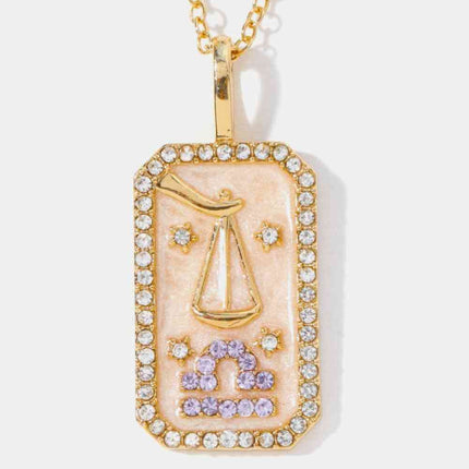 Rhinestone Constellation Pendant Copper Necklace