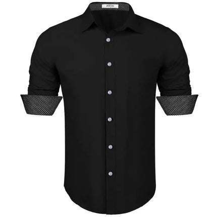 Men's Fashion Casual Business Long Sleeve Shirts