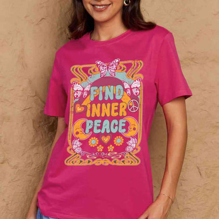 Simply Love Full Size FIND INNER PEACE Graphic Cotton T-Shirt