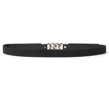 Zinc Alloy Buckle Elastic PU Belt