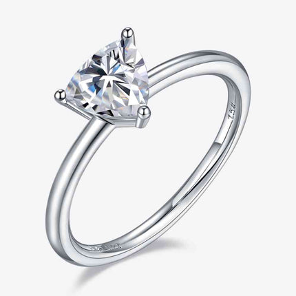 1 Carat Moissanite 925 Sterling Silver Solitaire Ring