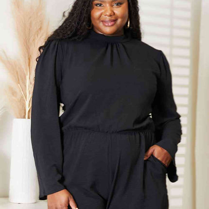 Culture Code Full Size Open Back Romper with Pockets