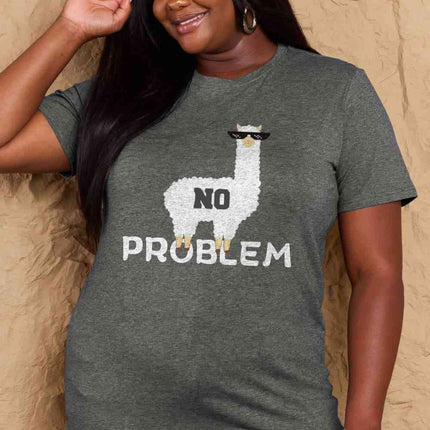 Simply Love Full Size NO PROBLEM Graphic Cotton Tee
