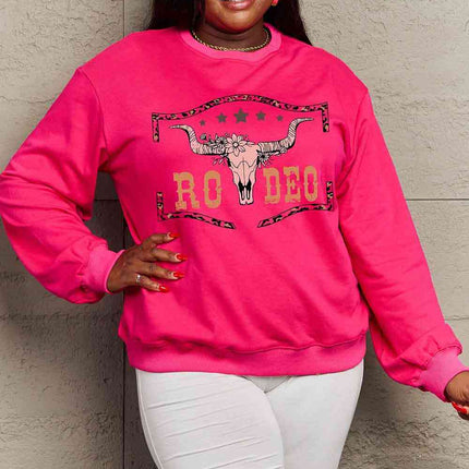 Simply Love Simply Love Full Size Round Neck Dropped Shoulder RODEO Graphic Sweatshirt
