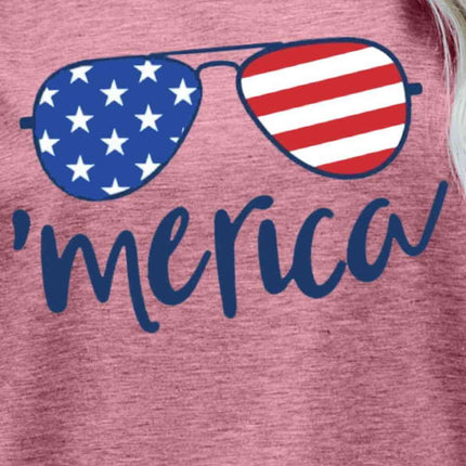 US Flag Glasses Graphic Tee