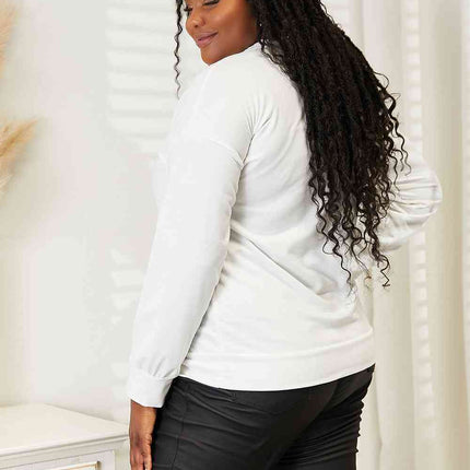 Simply Love Graphic Dropped Shoulder Round Neck Sweatshirt