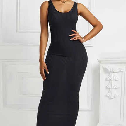 Women's Plus Size Solid Color Sleeveless Dress