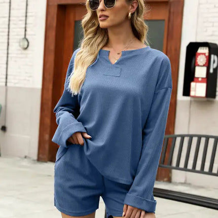 Women's Fashion Trend Waffle Casual Suit