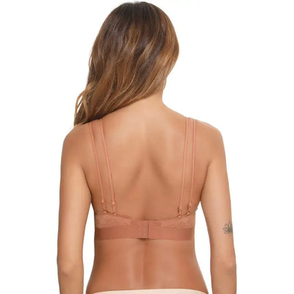 Sujetador push-up sin anillo de acero para mujer, espalda bonita, correa ajustable 