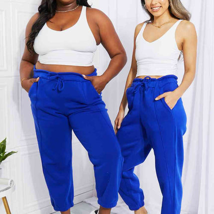 Zenana Full Size Can't Stop Me Paperbag Waist Joggers