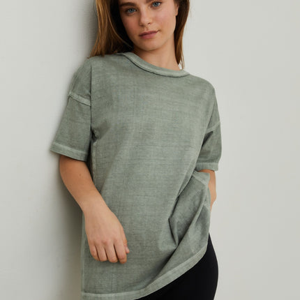 THE BLANK LAB Exposed Seam Short Sleeve T-Shirt