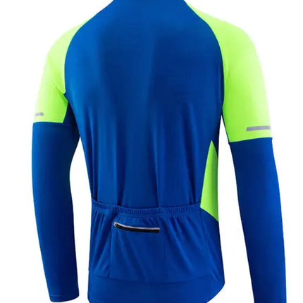 Men's Colorblock Quick Dry Breathable Cycling Long Sleeve Top