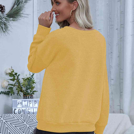 Lip Graphic Round Neck Sweatshirt