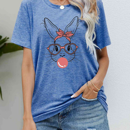 Easter Bunny Graphic Round Neck T-Shirt