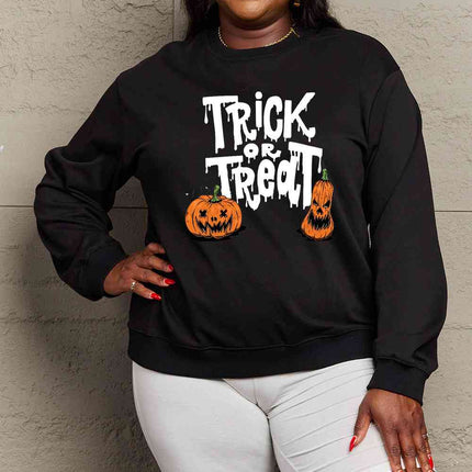 Simply Love Full Size TRICK OR TREAT Graphic Sweatshirt