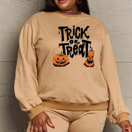 Simply Love Full Size TRICK OR TREAT Graphic Sweatshirt