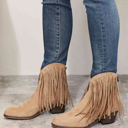 Legend Women's Fringe Cowboy Western Ankle Boots