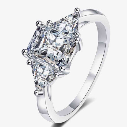 3 Carat Moissanite 925 Sterling Silver Rhodium-Plated Ring