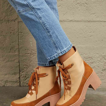 East Lion Corp Lace Up Lug Booties