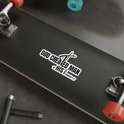 Uniquely You Die-Cut Sticker, God Created Man In His Image Genesis 1 27