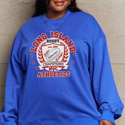 Simply Love Full Size Graphic Dropped Shoulder Sweatshirt