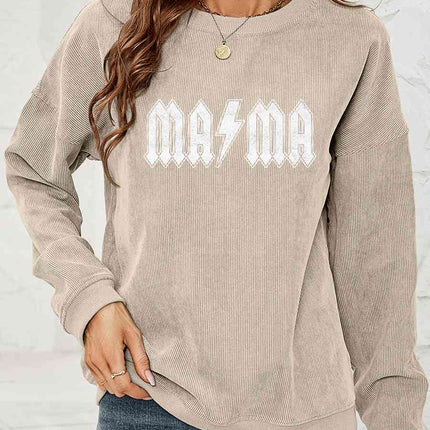 MAMA Graphic Dropped Shoulder Sweatshirt