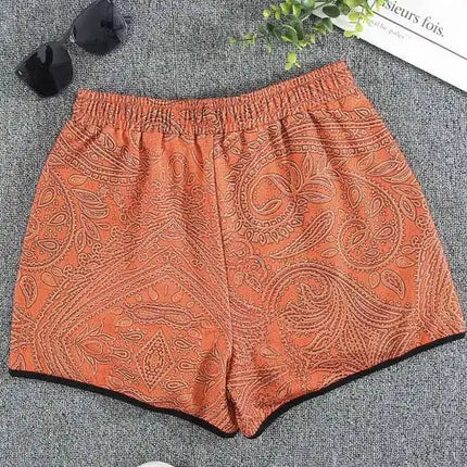 Women's Tribal Print Drawstring Mid Waist Shorts