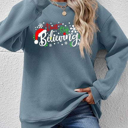 Letter Graphic Long Sleeve Sweatshirt