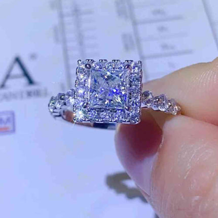 Adored 1 Carat Moissanite Square Ring