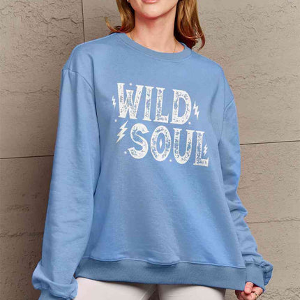 Simply Love Full Size WILD SOUL Graphic Sweatshirt