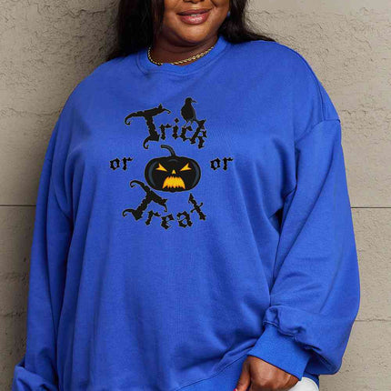 Simply Love Full Size TRICK OR TREAT Graphic Sweatshirt