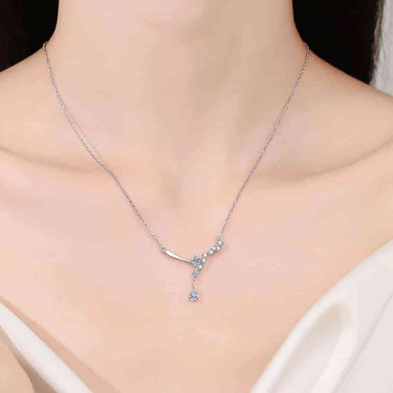 1 Carat Moissanite 925 Sterling Silver Necklace
