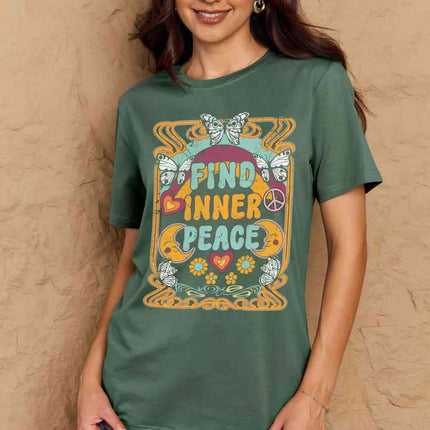 Simply Love Full Size FIND INNER PEACE Graphic Cotton T-Shirt