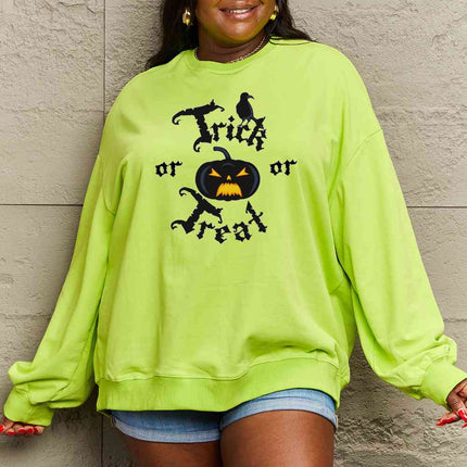 Simply Love Full Size TRICK OR TREAT Graphic Sweatshirt