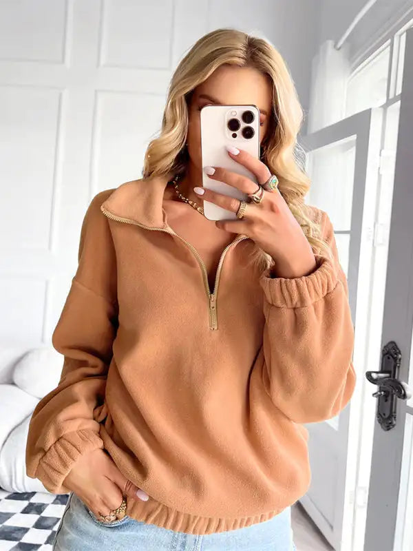 Women's leisure and vacation temperament fashion sweater top