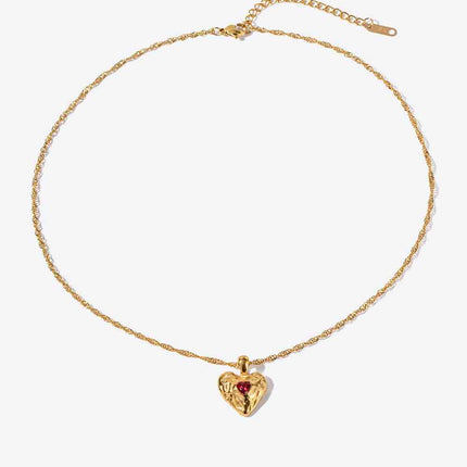 Heart Pendant Stainless Steel Necklace
