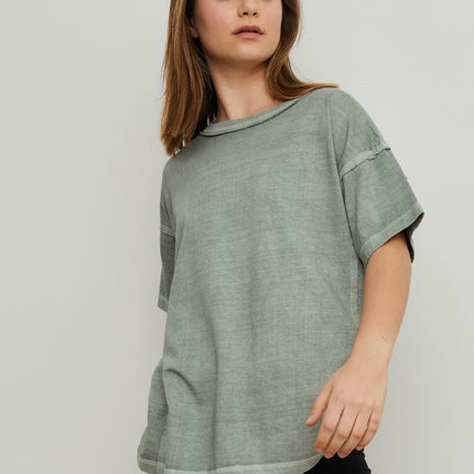 THE BLANK LAB Exposed Seam Short Sleeve T-Shirt