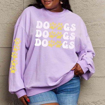 Simply Love Simply Love Full Size Round Neck Dropped Shoulder DOGS Graphic Sweatshirt