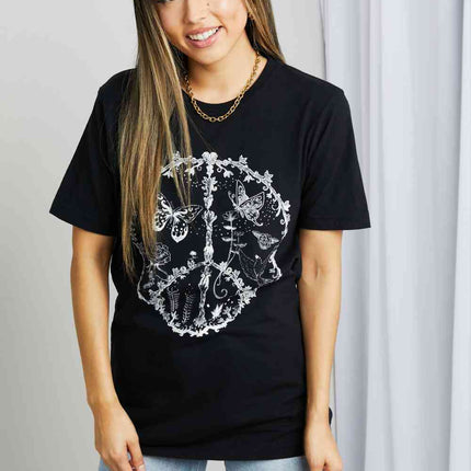 mineB Full Size Butterfly Graphic Tee Shirt
