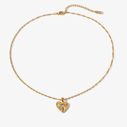 Heart Pendant Stainless Steel Necklace