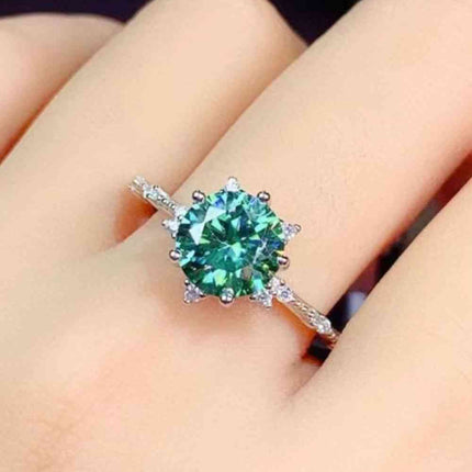 All Eyes On Me 1 Carat Moissanite Platinum-Plated Ring