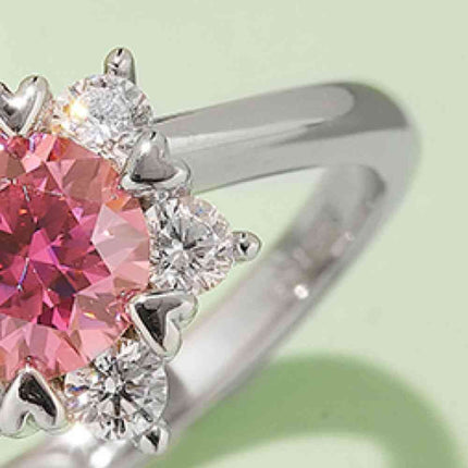 1 Carat Moissanite 925 Sterling Silver Cluster Ring