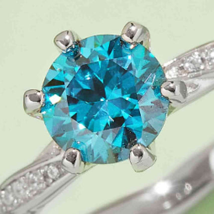 1 Carat Moissanite Contrast 925 Sterling Silver Ring