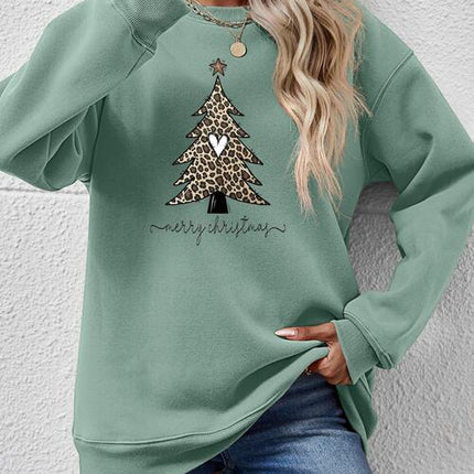 Christmas Tree Graphic Long Sleeve Sweatshirt - Vickie Lynn's