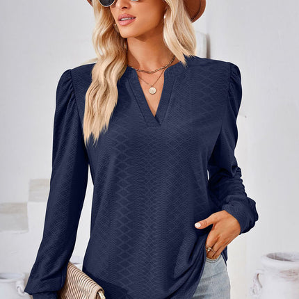 Notched Long Sleeve T-Shirt